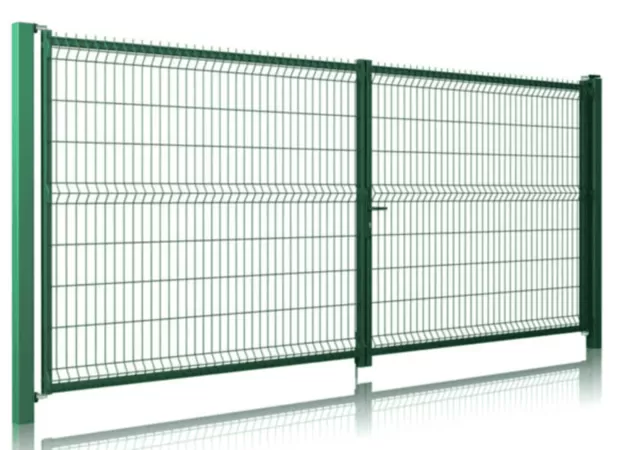 Фото 1 - Ворота распашные цинк/полимер, высота 2080 мм, ширина 5000 мм